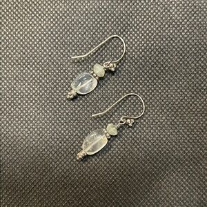Elegant Silver and Clear Dangle Earrings